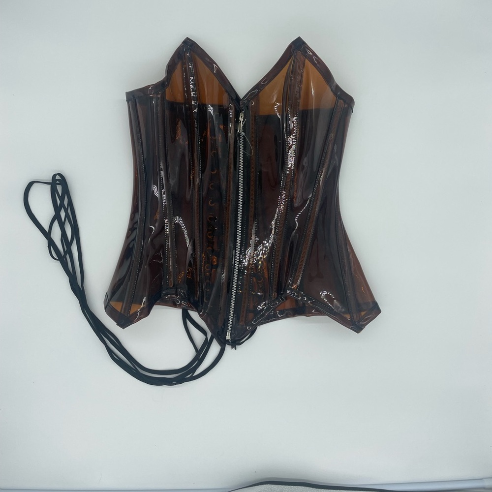 Hourglass Brown sugar Long torso PVC Corset